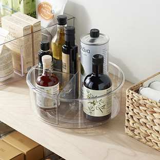 Everything Organizer® Deep Turntable w/ Removable Bins Clear | The Container Store