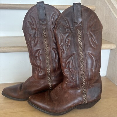 WOMENS COLE HAAN COUNTRY F2025 BROWN LEATHER COWBOY WESTERN BOOTS SZ  8 B  | eBay | eBay US