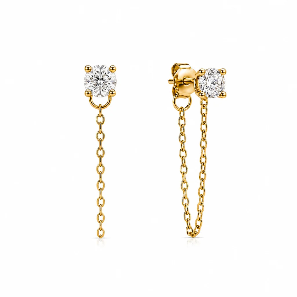 Sloane Chain Stud Earring | Ellie Vail Jewelry