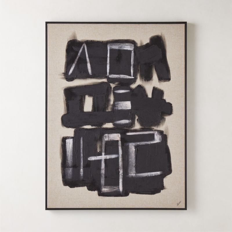 'Rune' Framed Modern Wall Art 36"x48" + Reviews | CB2 | CB2