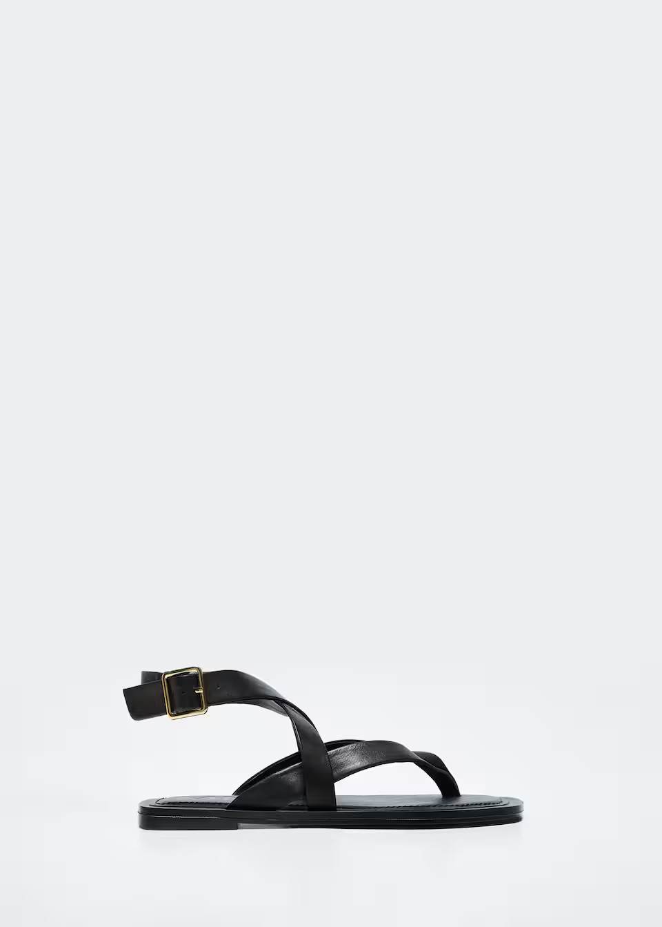 Leather straps sandals -  Women | Mango USA | MANGO (US)