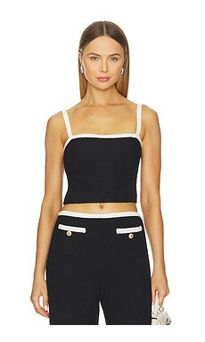 Amanda Uprichard x REVOLVE Windsor Top in Black & Ivory from Revolve.com | Revolve Clothing (Global)