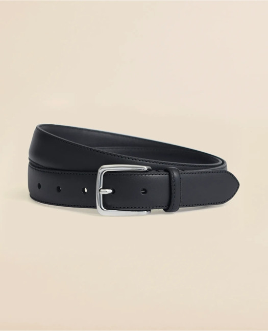 Brooks Brothers Men's Classic Leather Belt | Black | Size 32 | Brooks Brothers