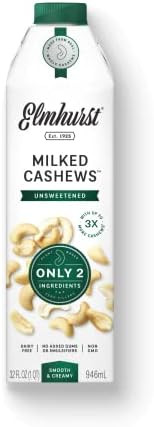 Amazon.com : Elmhurst 1925 Milked Cashews Unsweetened Cashew Milk, 32 Ounce (Pack of 6) : Everyth... | Amazon (US)