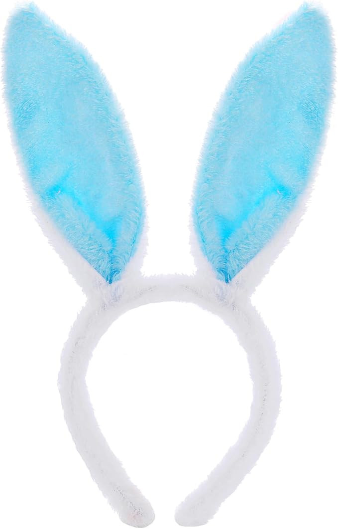 Bunny Ears Headband Cute Plush Hair Band Soft Hair Hoop Furry Rabbit Ear Costumes Accessory | Amazon (US)