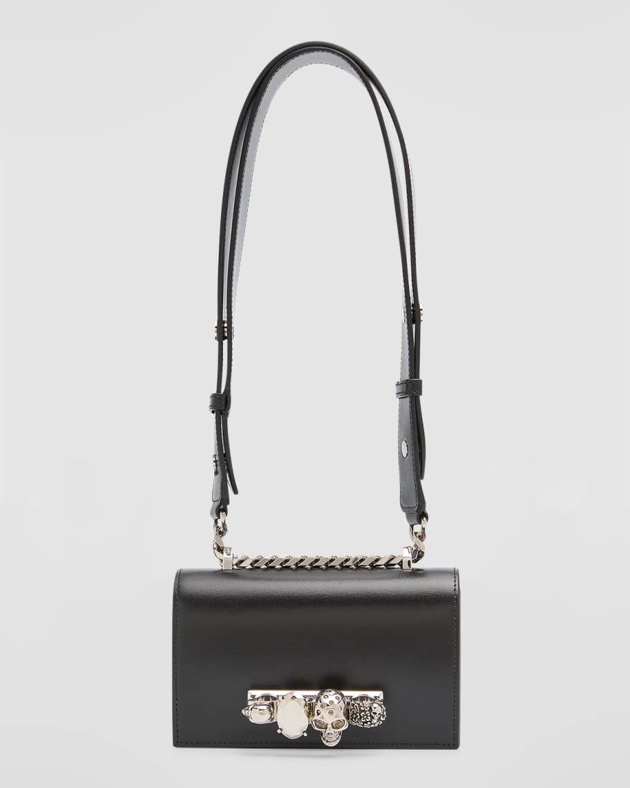 Alexander McQueen The Biker Leather Mini Jeweled Satchel Bag | Neiman Marcus