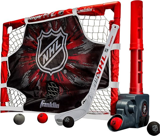 Franklin Sports NHL Kids Knee Hockey Goal Set - Mini Hockey Goal + Stick Set - Automatic Hockey B... | Amazon (US)