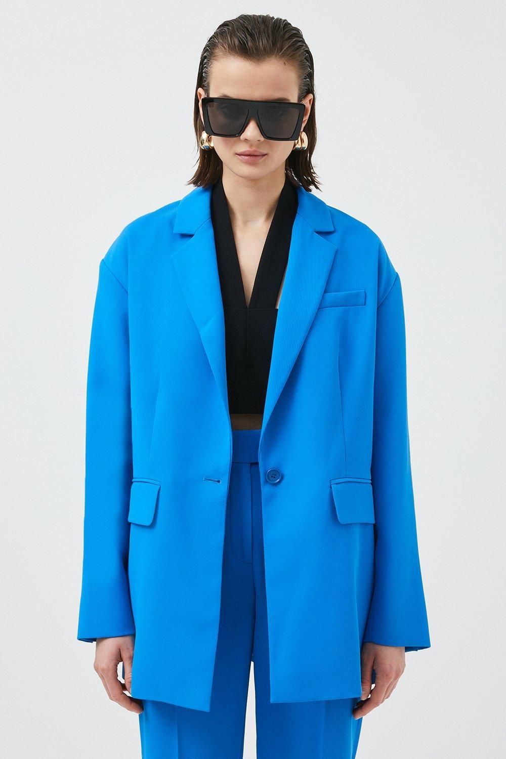 Limited Edition Oversize Soft Tailored Jacket | Karen Millen UK & IE