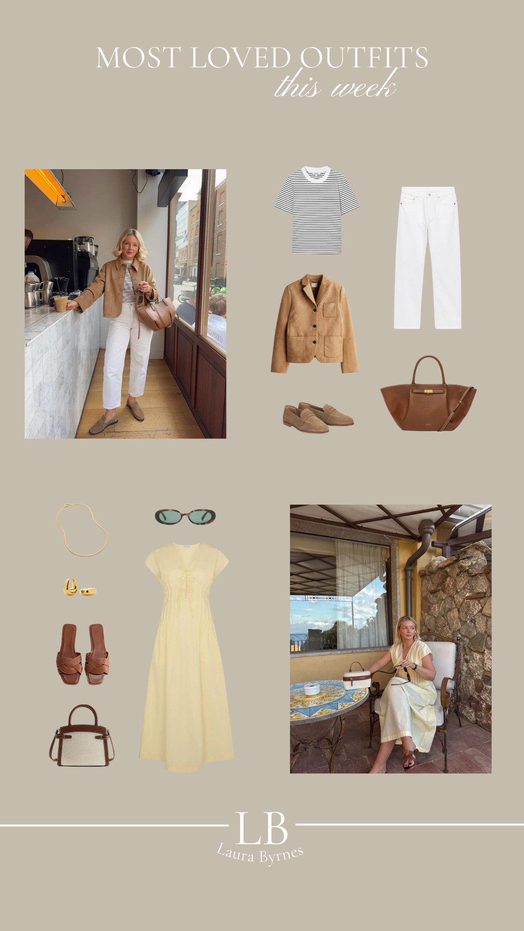 Outfits you have been loving recently ☀️ 

Summer Style, SummerOutfit Inspiration, LTK2025, Holiday Outfit, Butter Yellow Dress, DeMellier Bag, Suede Jacket, Sandals, White Jeans 

 

#LTKuk #LTKsummer #LTKspring