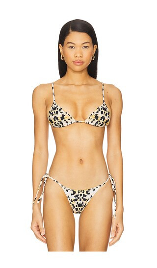 Equator Bikini Top in Baby Cheetah | Revolve Clothing (Global)