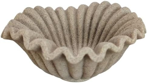 Small Decorative Bowl decor, Scalloped Pedestal Bowls for Modern Home Decor,Ruffle Decor,Stylish ... | Amazon (US)
