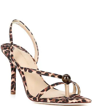 Antonio Melani Ames Leopard Grosgrain Ornamented Toe Thong Dress Sandals | Dillard's | Dillard's