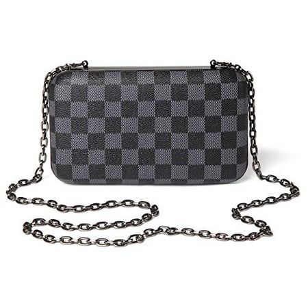 Daisy Rose Checkered Minaudiere Evening bag - RFID Blocking Cross body clutch -PU Vegan Leather (... | Walmart (US)