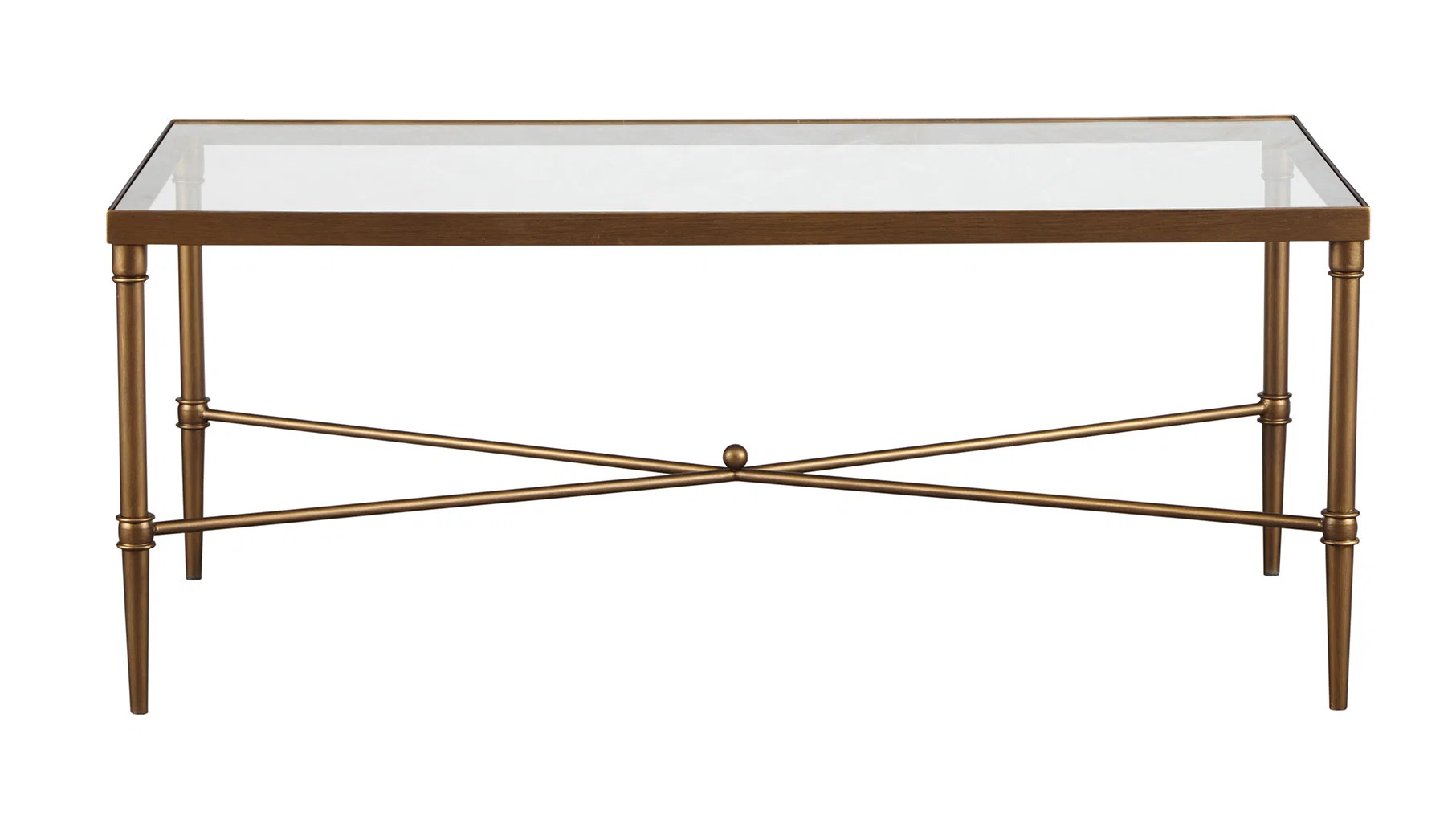 Porter 44" Glass Top Rectangular Coffee Table | Wayfair North America