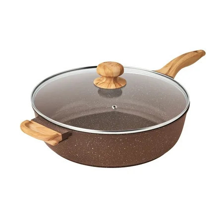 The Pioneer Woman 6-Quart Cast Aluminum Jumbo Cooker Saute Pan, Brown Speckle | Walmart (US)