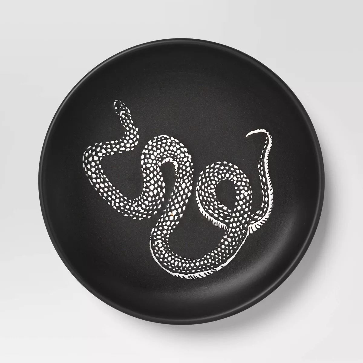 6.125" Halloween Stoneware Snake Appetizer Plate Black - Threshold™ | Target