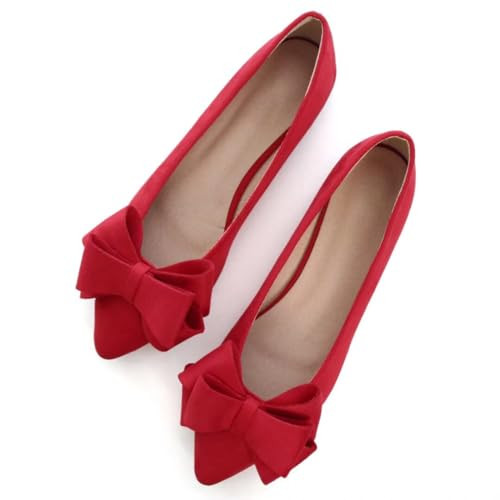 TN TANGNEST Women Fashion Bowknot Flats Comfort Pointed Toe Dress Shoes | Amazon (US)