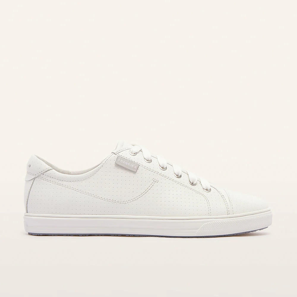 Nat III White Mini Punched Sneakers | FRANKIE4 | FRANKIE4