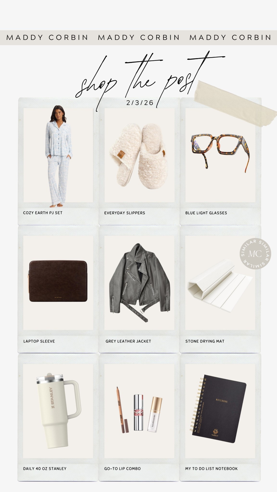 Products featured in my Reel! 2/3/26 ☕️🥓🤍✨ Cozy Earth code: CE-MADDYC 

#LTKootd #LTKdayinmylife #LTKgrwm