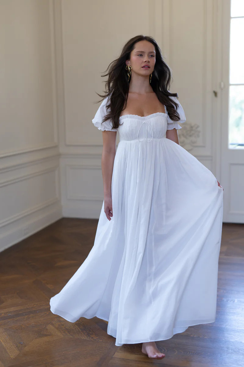 The Ivory Cotton Seashell Gown | Selkie Collection