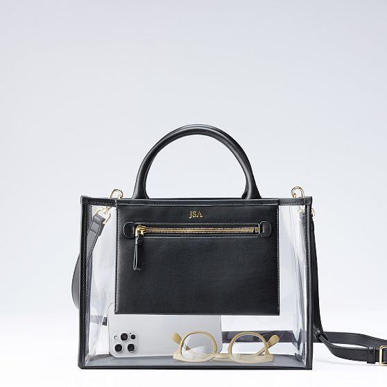 Clear Handbag, Black | Mark and Graham