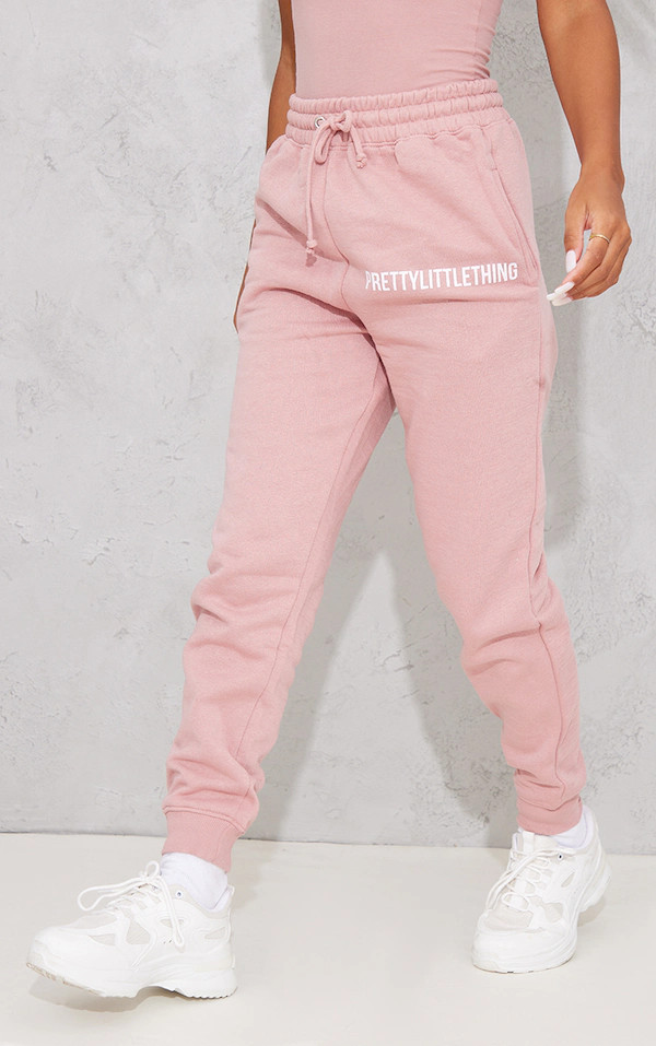 PRETTYLITTLETHING Light Pink High Waist Cuffed Sweatpants | PrettyLittleThing US