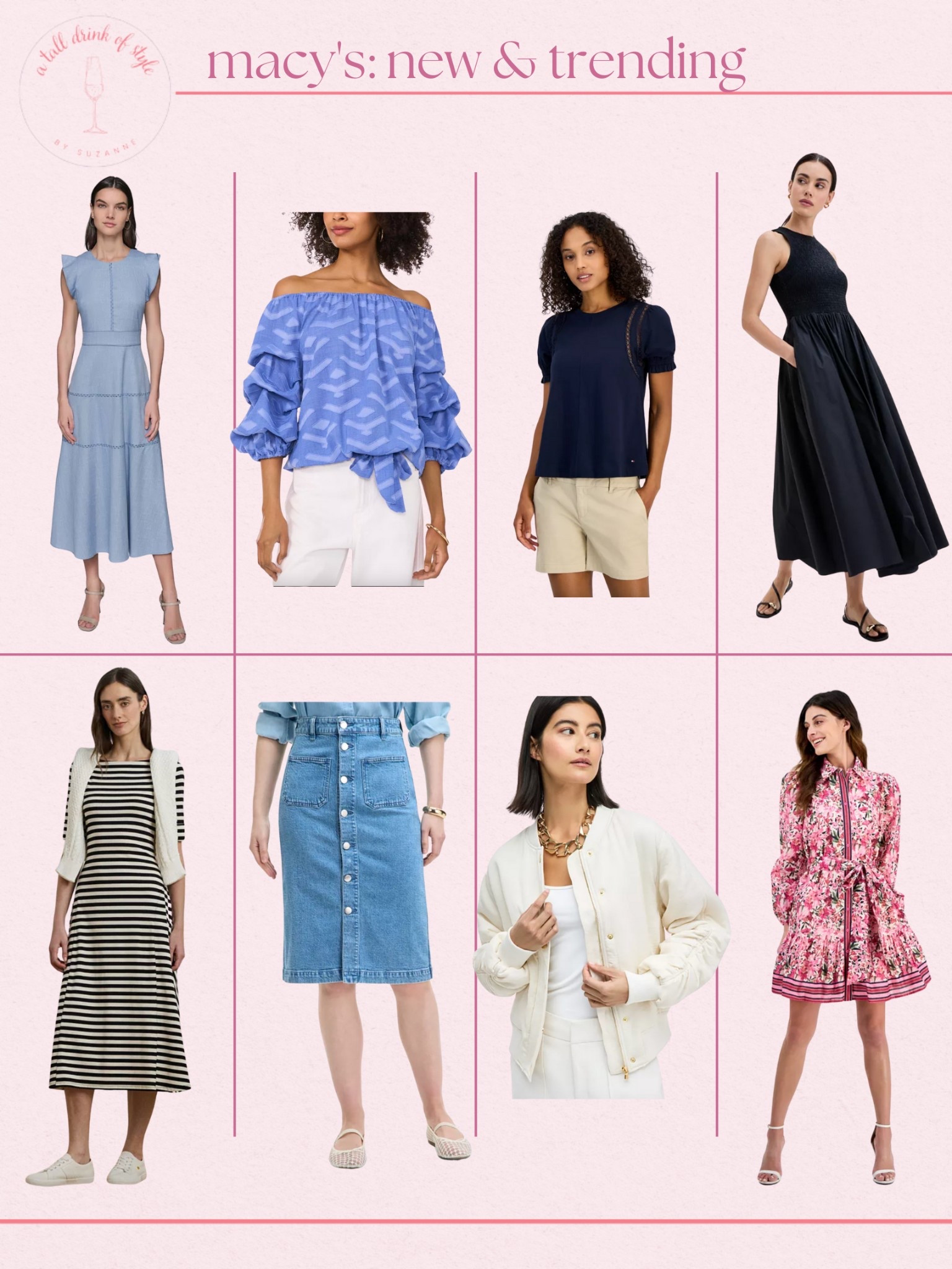 This look is from MACY’S. Remember, the best place to see all things MACY’s is in my MACY’S storefront, linked in my Instagram bio. 

I am your resource for timeless, elevated fashion for women over 40 (and tall women)
For reference, I am 55 years old; I am 6’1”. I have a 35” inseam. I wear a small or medium in most tops, an 8 or a 10 in most bottoms, an 8 in most dresses, and a size 9 shoe. 

Make sure to subscribe to my newsletter in my bio on Instagram so you don’t miss out on my must have favorites! Download the LTK app, follow my LTK shop, and favorite this post or your favorite items to get notified when they go on sale!

Floral dress, denim skirt, maxi dress, black dress, ruffle shirt, basic tee, classic style, timeless style, style over 50, sorting pieces 

#LTKSeasonal #LTKSaleAlert #LTKStyleTip