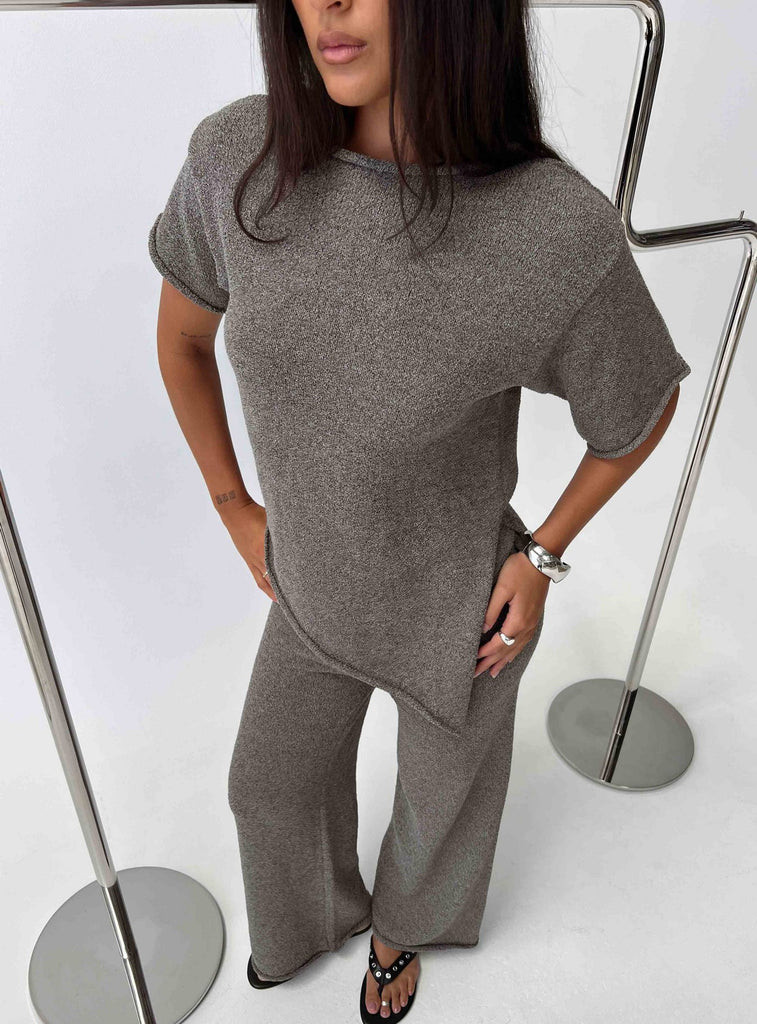 Amelise Knit Poncho Mocha | Princess Polly US