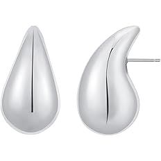 Apsvo Earring Dupes Chunky Gold Hoop Earrings for Women, Teardrop Dangle Earrings, Lightweight Te... | Amazon (CA)