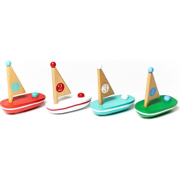 Little Wooden Boats, Set of 4 | Maisonette