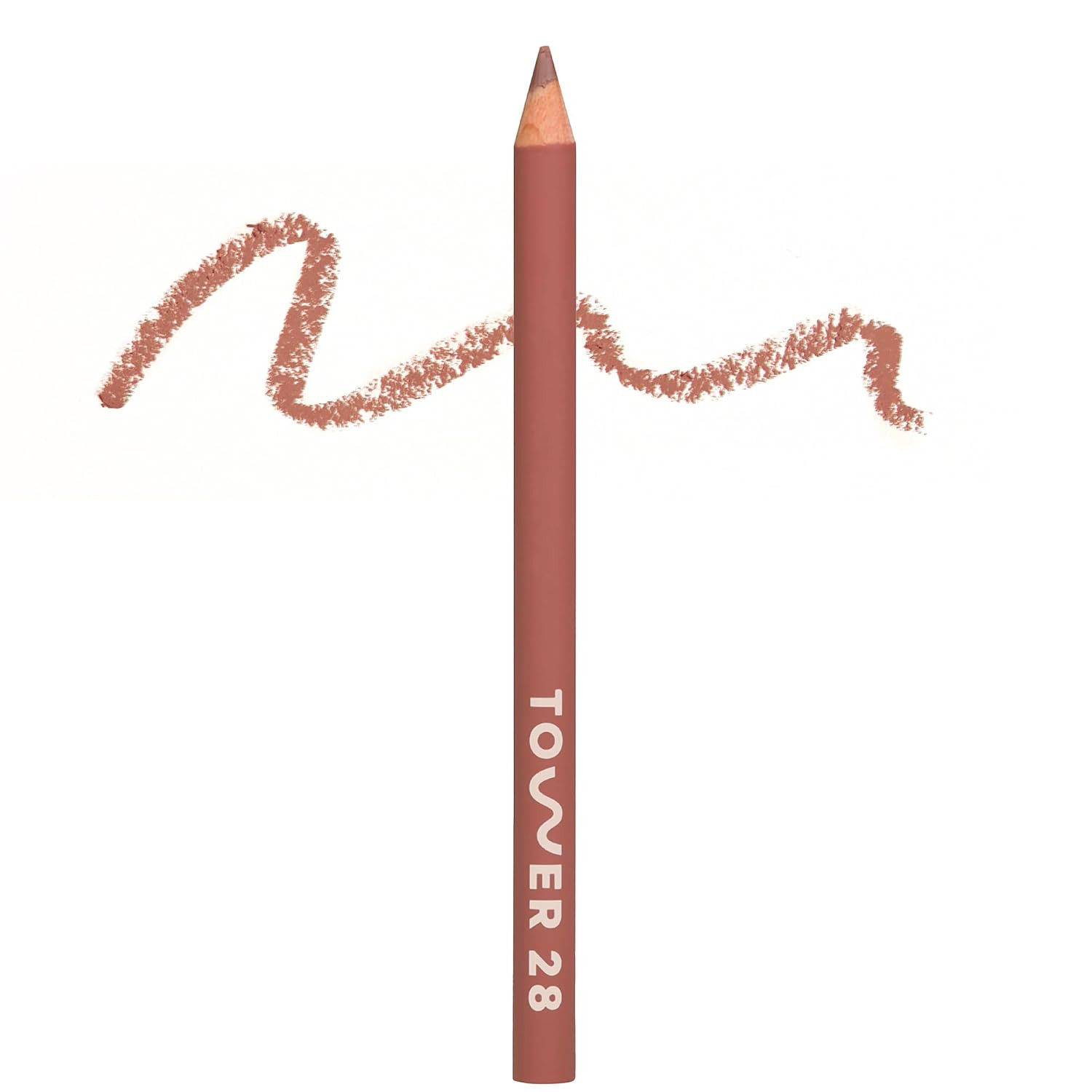 Tower 28 OneLiner - Multi-Use Creamy Lip Liner, Eyeliner & Face Makeup Pencil for Sensitive Skin - Hydrating, Vegan Formula with Shea Butter - Matte, Long-Lasting Finish - Pinky Taupe (1 Count) | Amazon (US)