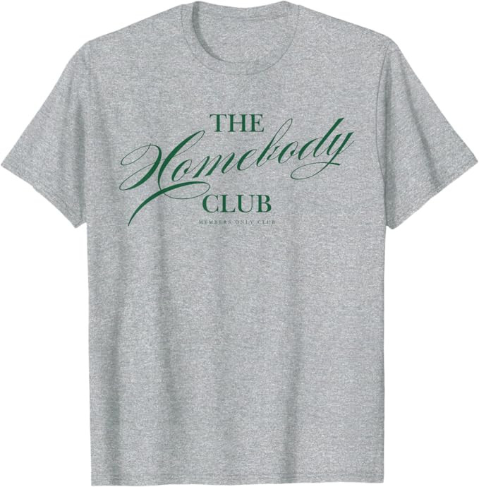 Homebody Club Graphic Cozy Stay Home Introvert T-Shirt | Amazon (US)