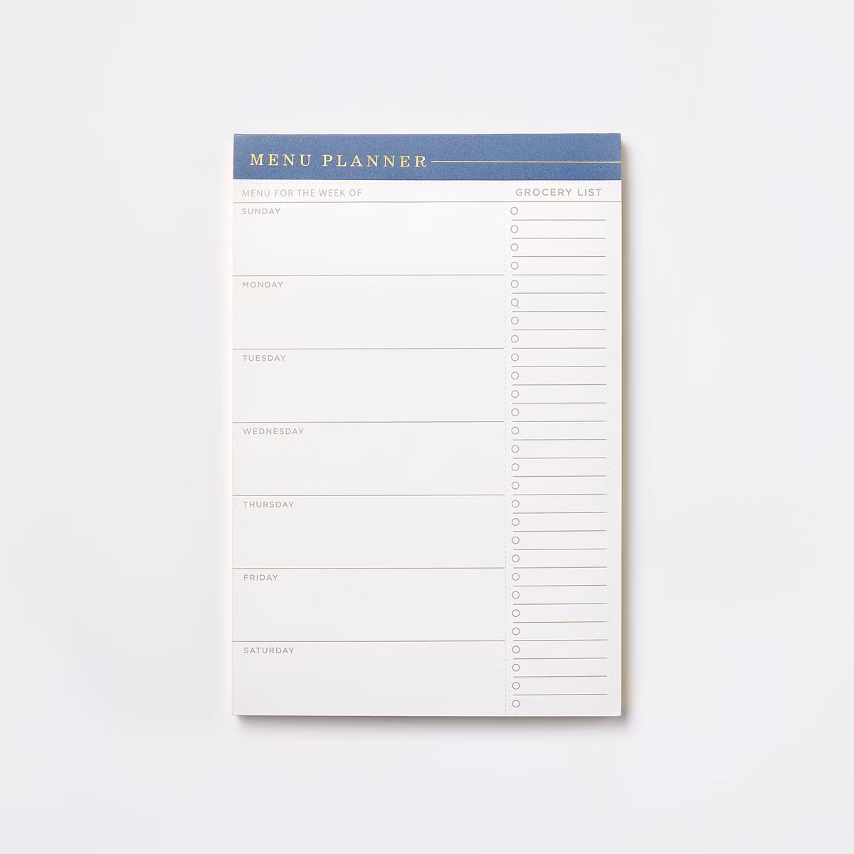 52 Page Special Rule Undated Weekly Menu Planner Blue Top - Threshold™: Recycled Paper Journal ... | Target