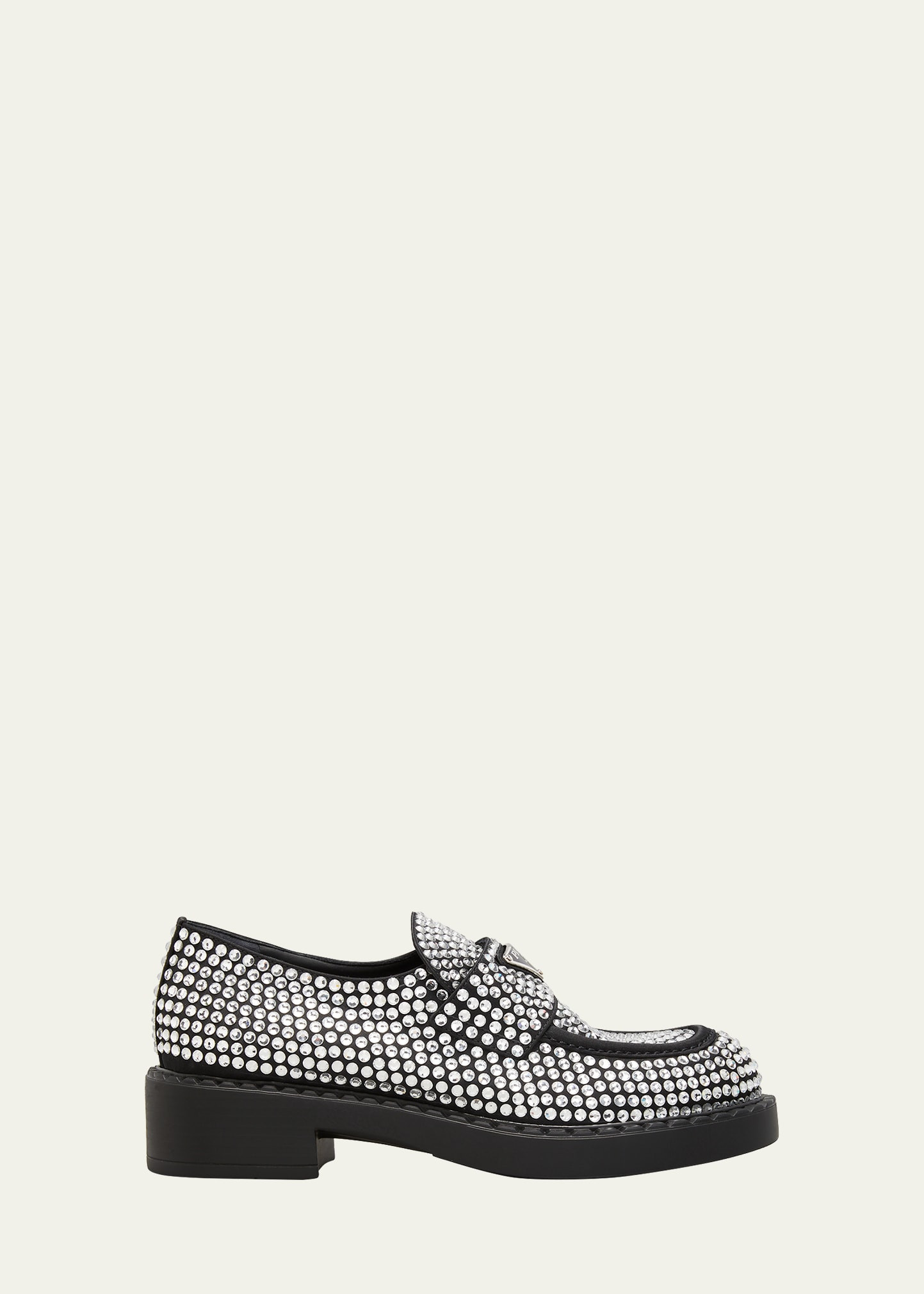 Crystal Logo Flat Loafers | Bergdorf Goodman