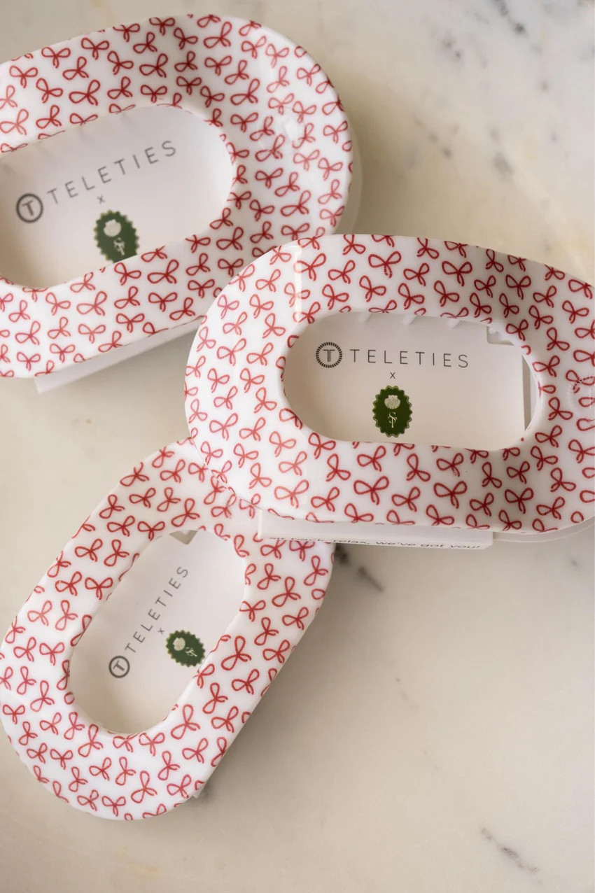 Santa Tucker Medium Flat Round Clip | TELETIES