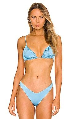 PEIXOTO Leah Bikini Top in Cabana Blue from Revolve.com | Revolve Clothing (Global)