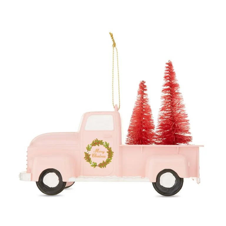 Pink Car with Tree Ornament, Whimsey Theme, Pink & Red Color, 0.044 kg, by Holiday Time | Walmart (US)