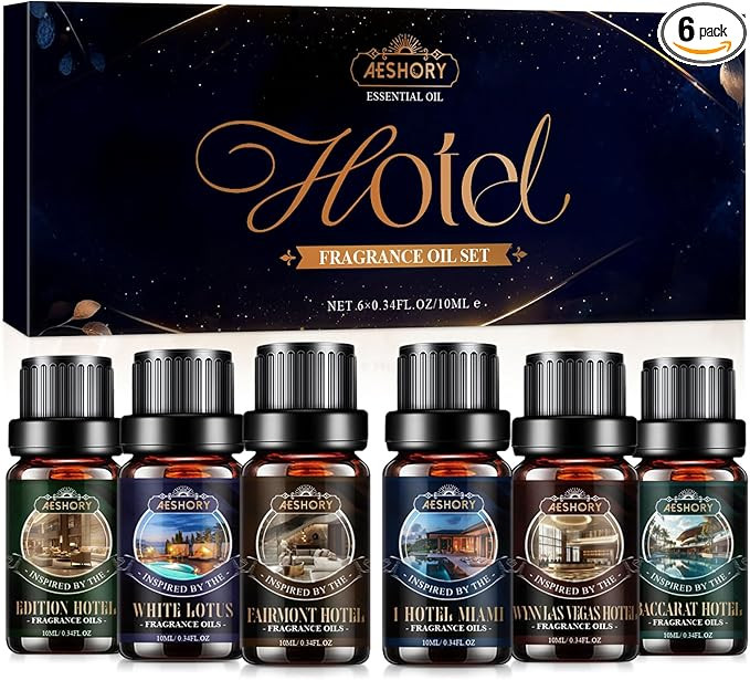 Hotel Diffuser Oils Gift Set,6x10M Luxury Essential Oil for Diffuser, Fragrance Oil Blend Hotel S... | Amazon (US)