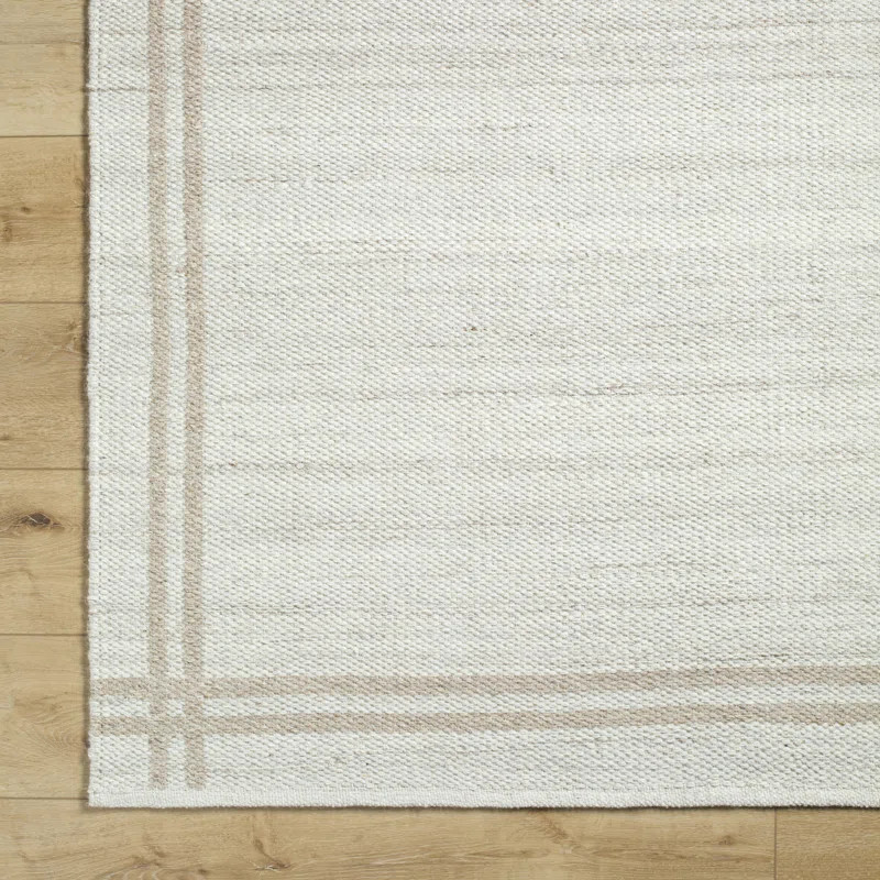 Lavande Geometric Wool Area Rug in Ivory/Tan | Wayfair North America