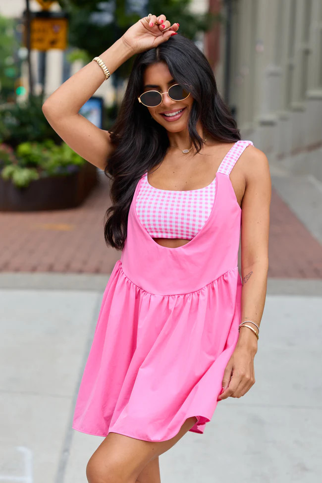 Fresh Pace Bubblegum Pink Gingham Dress | Pink Lily