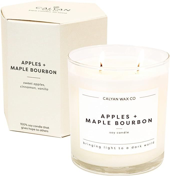 Amazon.com: Calyan Wax Co, Apples & Maple Bourbon Scented Candle, 3.5 x 3 inch, 8.8 oz, Soy Wax C... | Amazon (US)