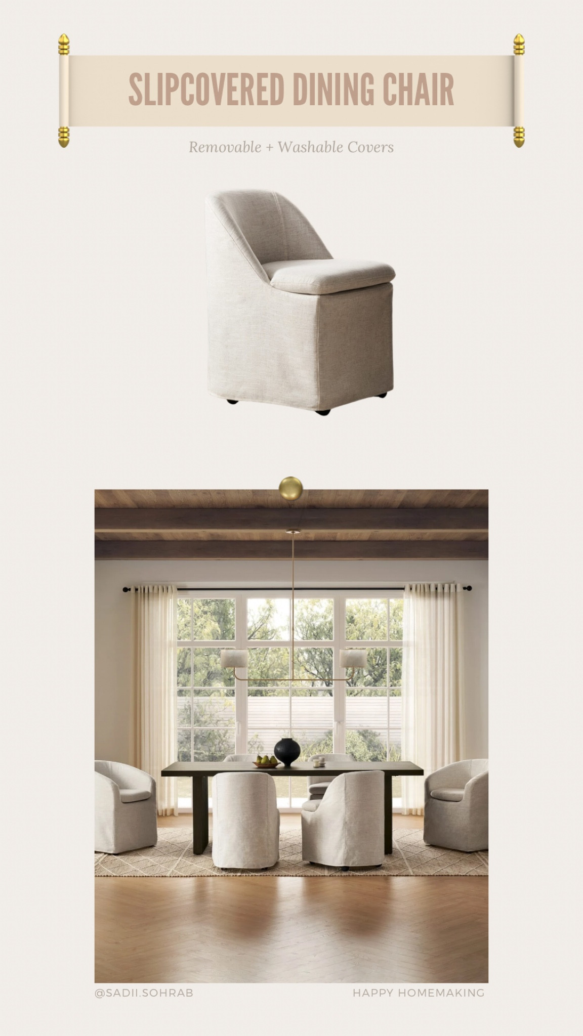 Dining room chairs #dining #diningchairs #slipcovered #upholsteredchair 

#LTKHoliday #LTKHome #LTKStyleTip