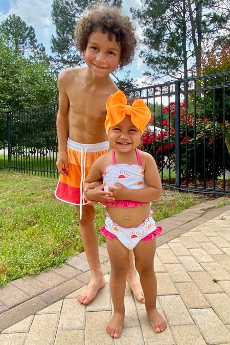 Sibling swimsuits from Indie Blue / kids swim / bathing suits for kids / pool / vacation swim suits / bright colors / boys and girls beachwear 

#LTKSwim #LTKBaby #LTKKids