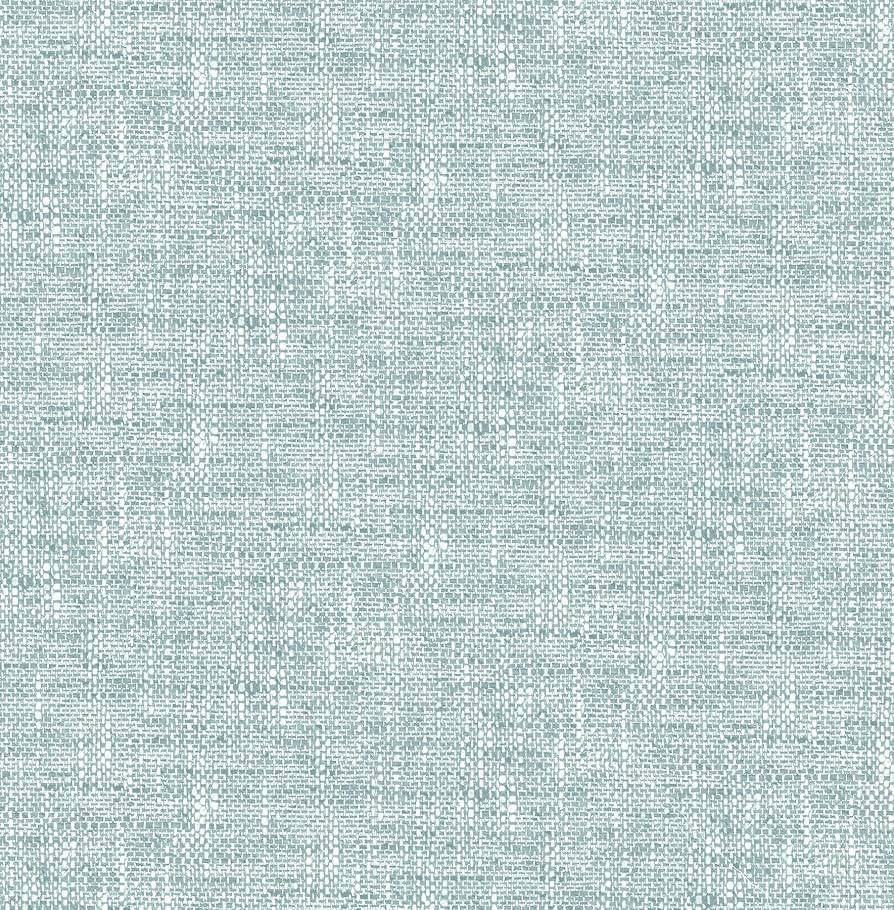 NuWallpaper NU2919 Aqua Poplin Texture Peel & Stick Wallpaper, Blue | Amazon (US)
