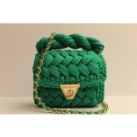 Bag/Handmade Bag/Hand Woven Bag/Crochet Bag/Knitted Bag/Green Bag/Orange Bag/Designer Bag/Luxury Bag | Etsy (US)