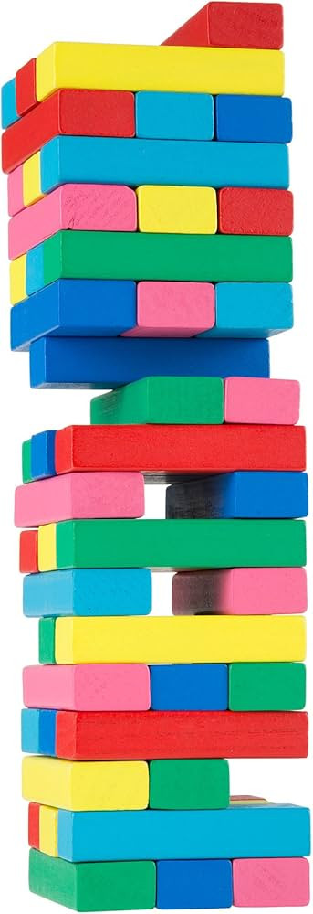 Classic Wooden Blocks Stacking Game with Colored Wood and Carrying Bag for Indoor and Outdoor Pla... | Amazon (US)
