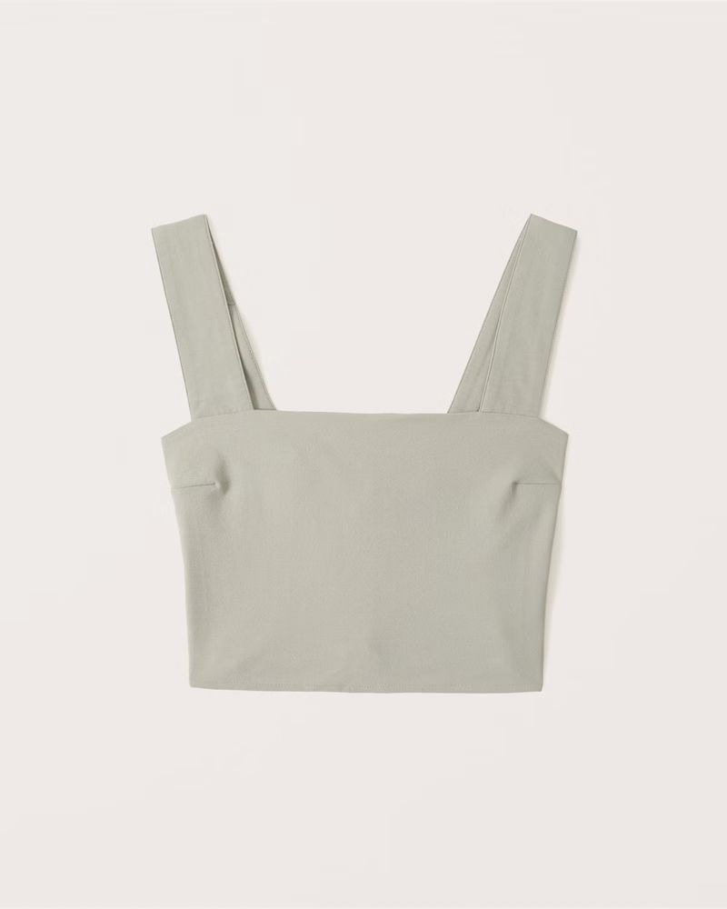 Wide Strap Squareneck Top | Abercrombie & Fitch (US)