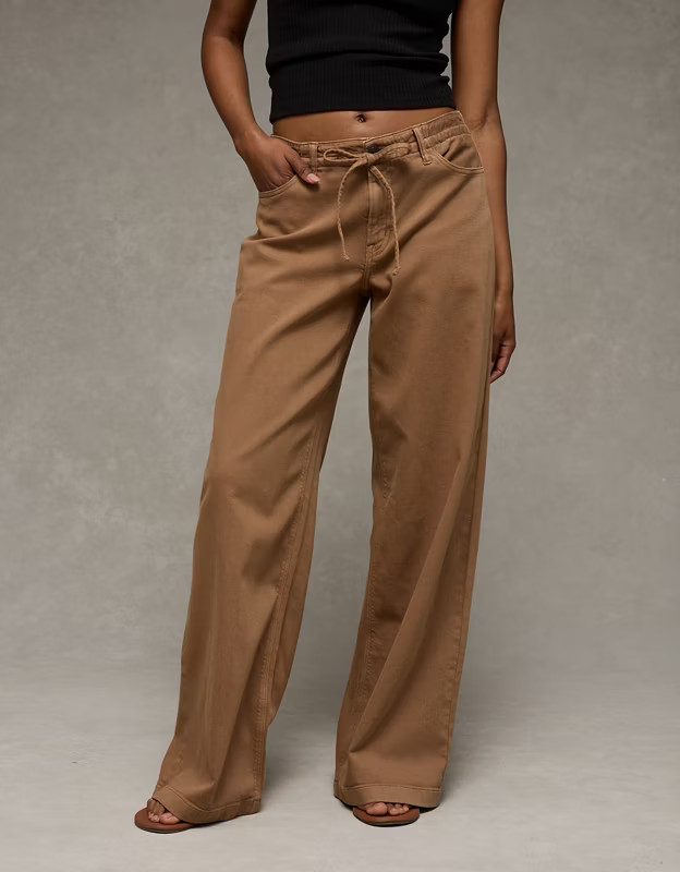 AE Dreamy Drape Stretch Low-Rise Ultra Wide-Leg Pant | American Eagle Outfitters (US & CA)