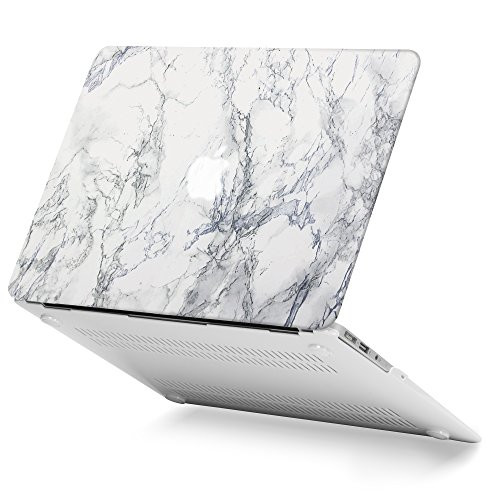 GMYLE White Marble Macbook Air 13 inch case Soft-Touch Matte Plastic Scratch Guard Cover for Macbook | Amazon (US)