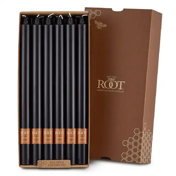 Root 12 inch Unscented Smooth Arista Taper Candles box of 12 - Bed Bath & Beyond - 36903792 | Bed Bath & Beyond